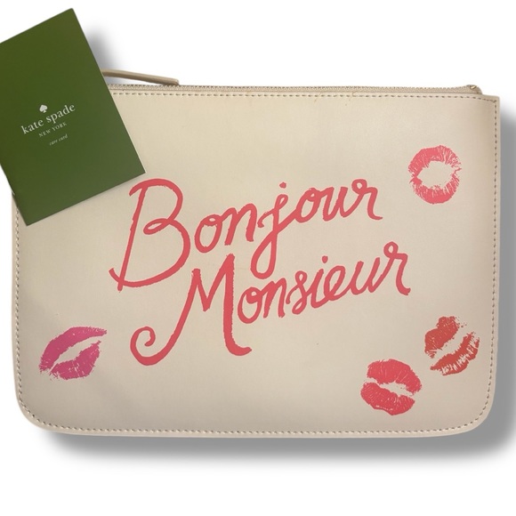 Kate Spade Bonjour Monsieur Oversized Clutch - Picture 2 of 5